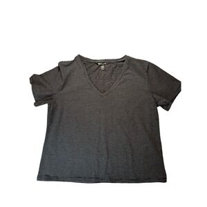 Athleta Striped V Neck Short Sleeve T Shirt Top Womens Size S